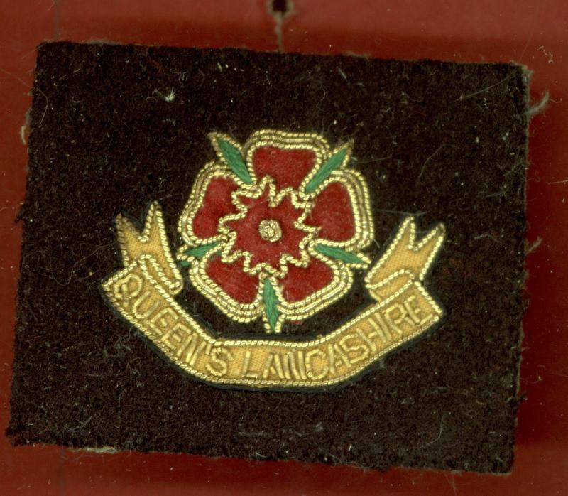 The Queen's Lancashire Regiment Officer's bullion beret badge