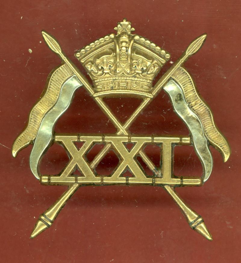 21st (Empress of Indias) Lancers Victorian 1st pattern cap badge