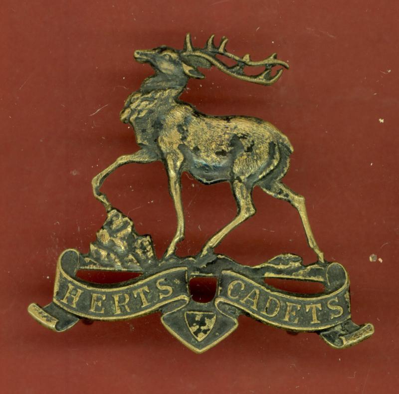 Hertfordshire Cadets Officer's cap badge.
