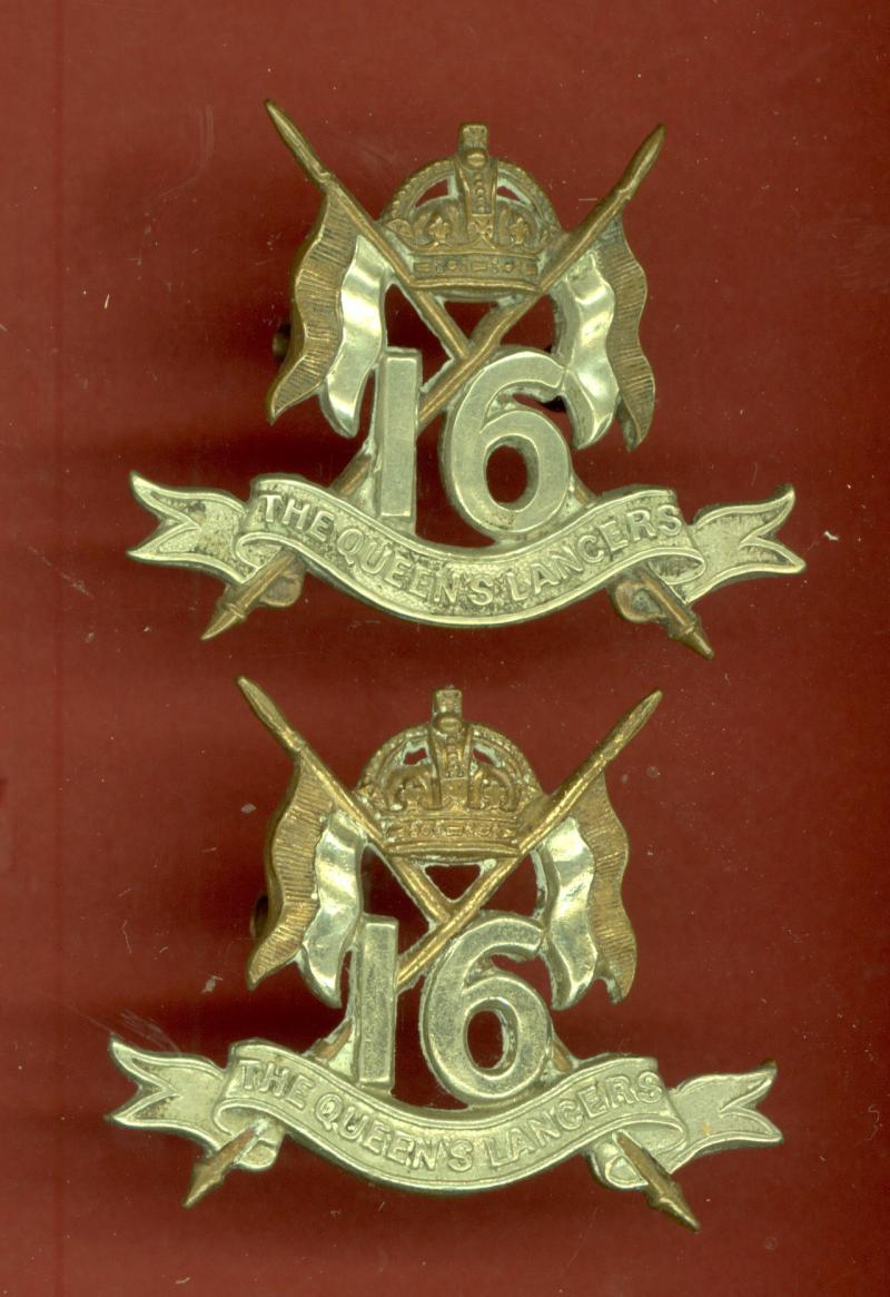 16th/5th Queen's Royal Lancers OR's collar badges