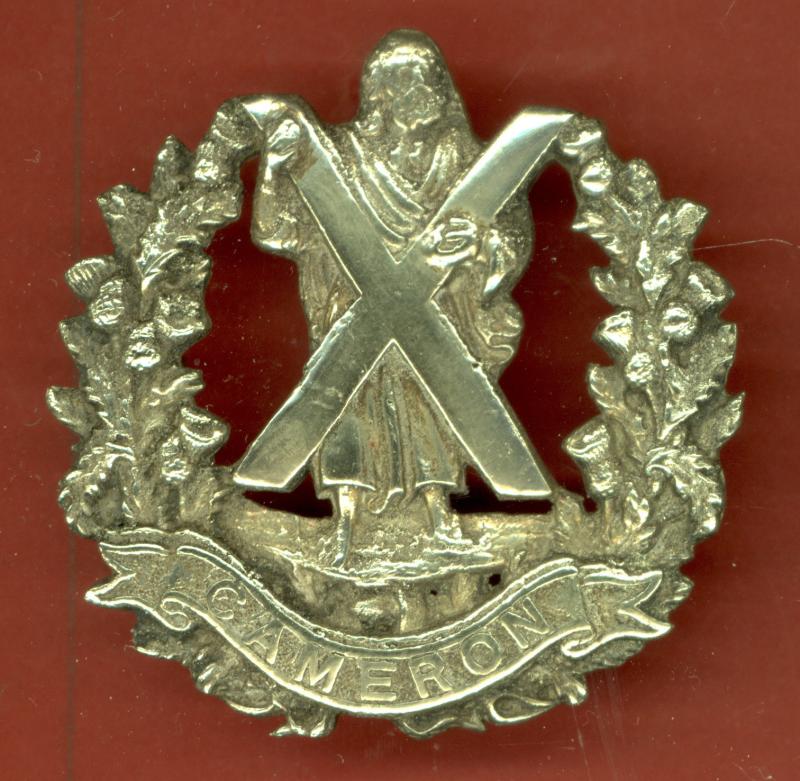 Scottish Q.O. Cameron Highlanders Officer's glengarry badge