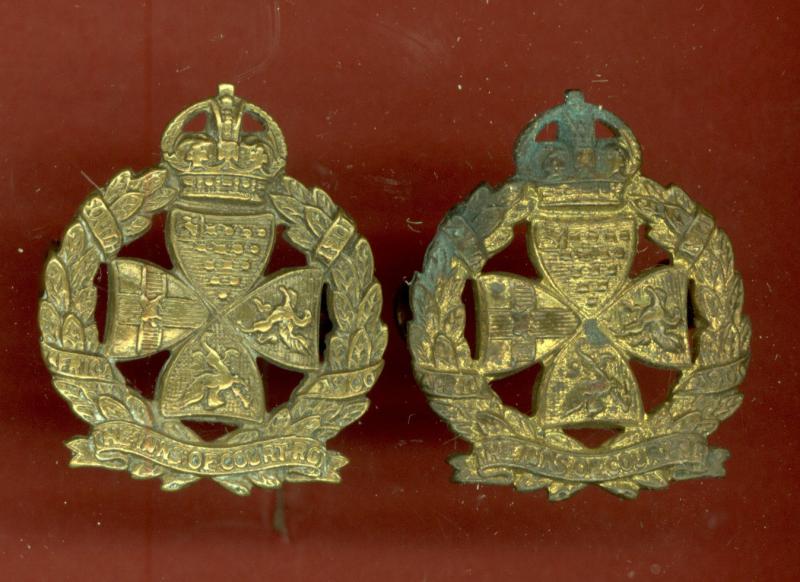 Inns of Court Regiment OR's collar badges.