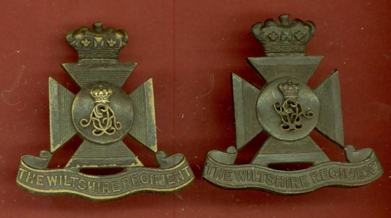 The Duke of Edinburgh's Wiltshire Regiment Officer's OSD collar badges