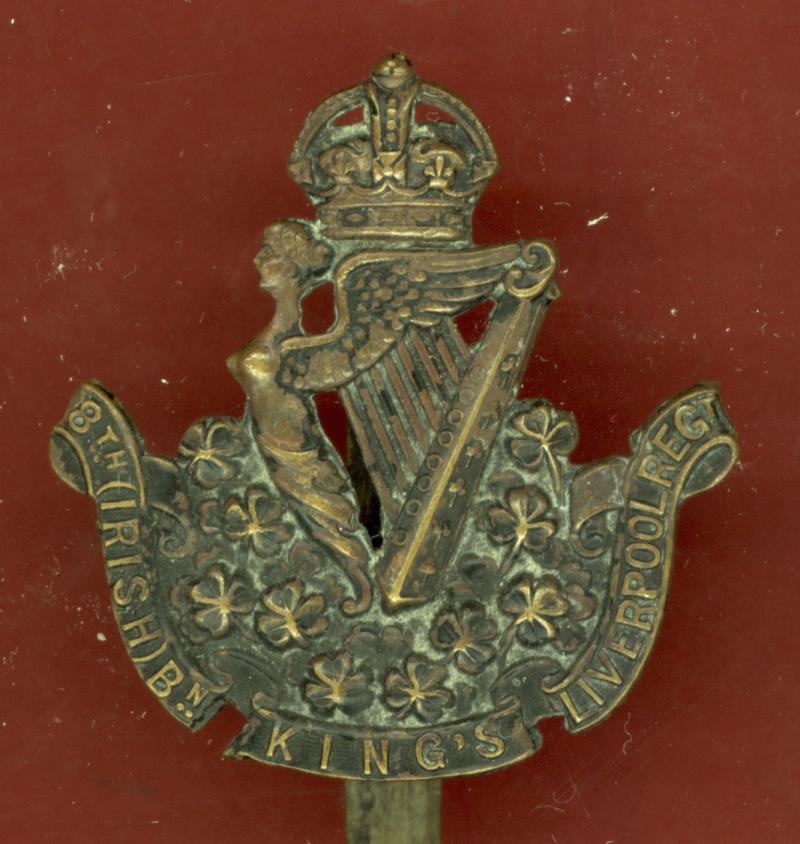 8th (Irish) Bn. King's Liverpool Regt. WW1 OR's cap badge