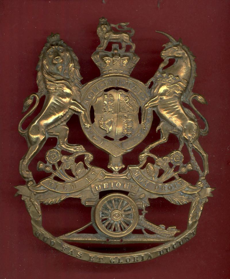 Royal Artillery  Victorian OR's helmet plate