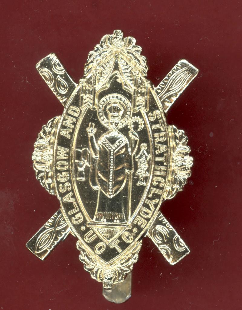 Glasgow & Strathclyde University U.O.T.C. staybright cap badge