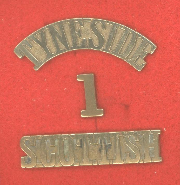 TYNESIDE / 1 / SCOTTISH WW1 OR's shoulder title