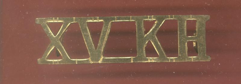XV KH 15th King's Royal Hussars WW1 Officer's shoulder title