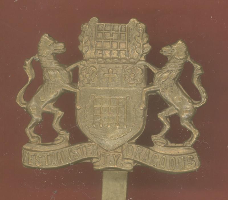 Westminster Dragoons Territorial Yeomanry WW1 OR's cap badge