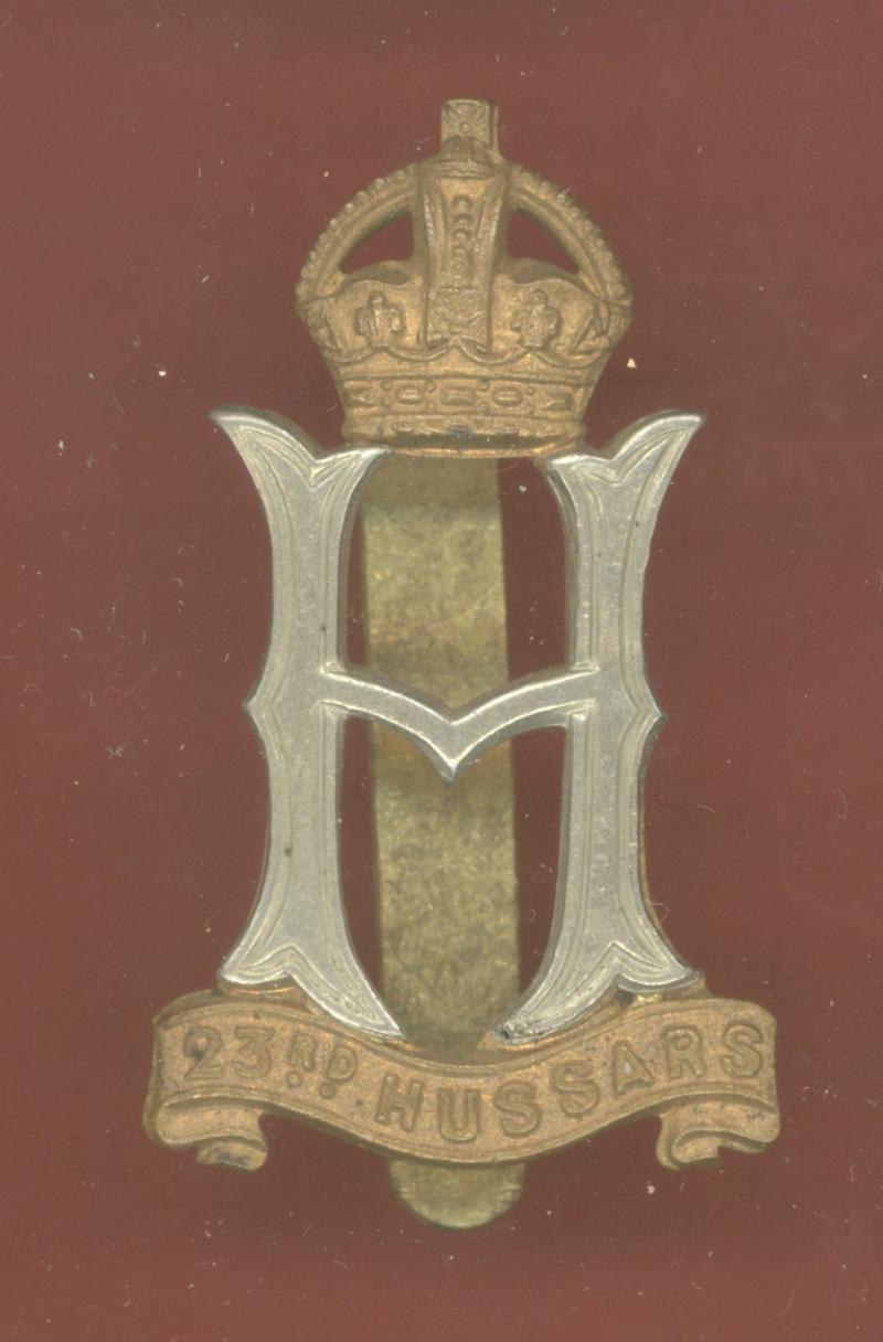 23rd Hussars WW2 OR's cap badge