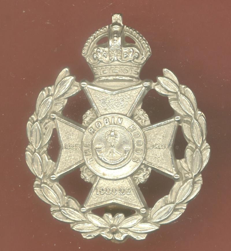 The Robin Hood Rifles  OR's cap badge