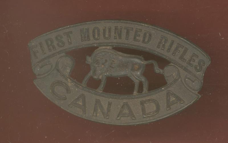 Canadian 1st Mounted Rifles Bn. WW1 CEF Officer shoulder title
