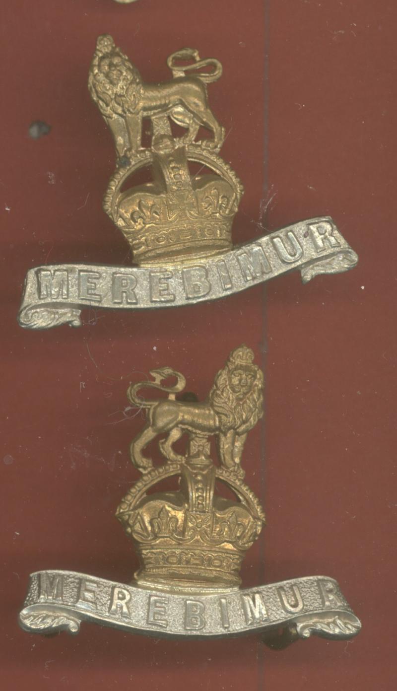 15th/19th King's Hussars OR's collar badges.