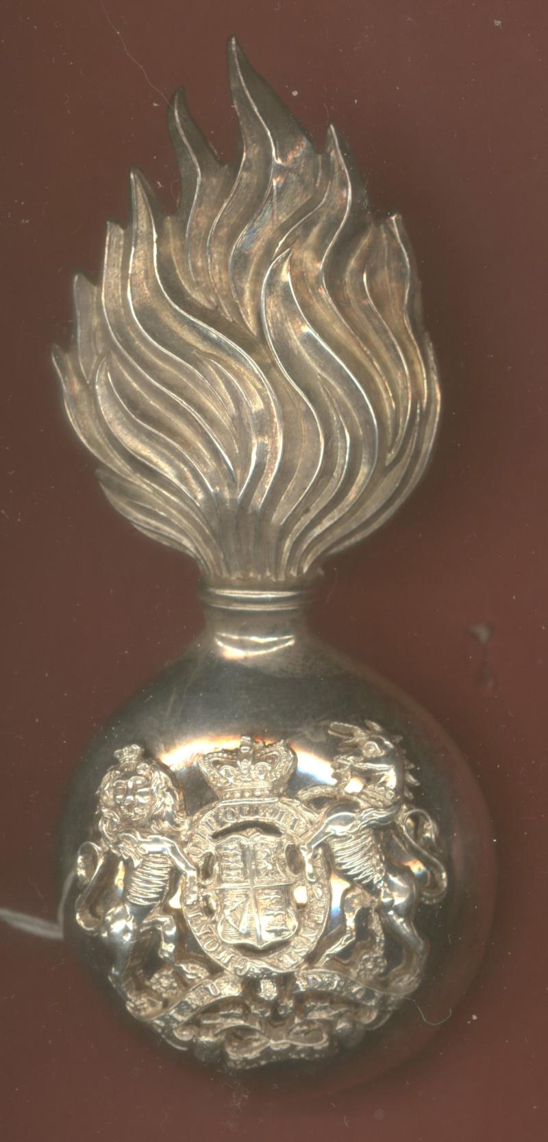 Scottish, VB  Royal Scots Fusiliers Victorian Officer's fur cap grenade