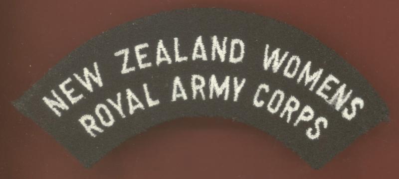 NEW ZEALAND WOMEN'S ROYAL ARMY CORPS cloth shoulder title