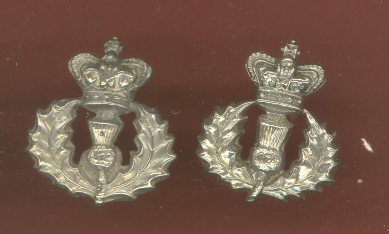 Queen's Own Cameron Highlanders Victorian OR's collar badges