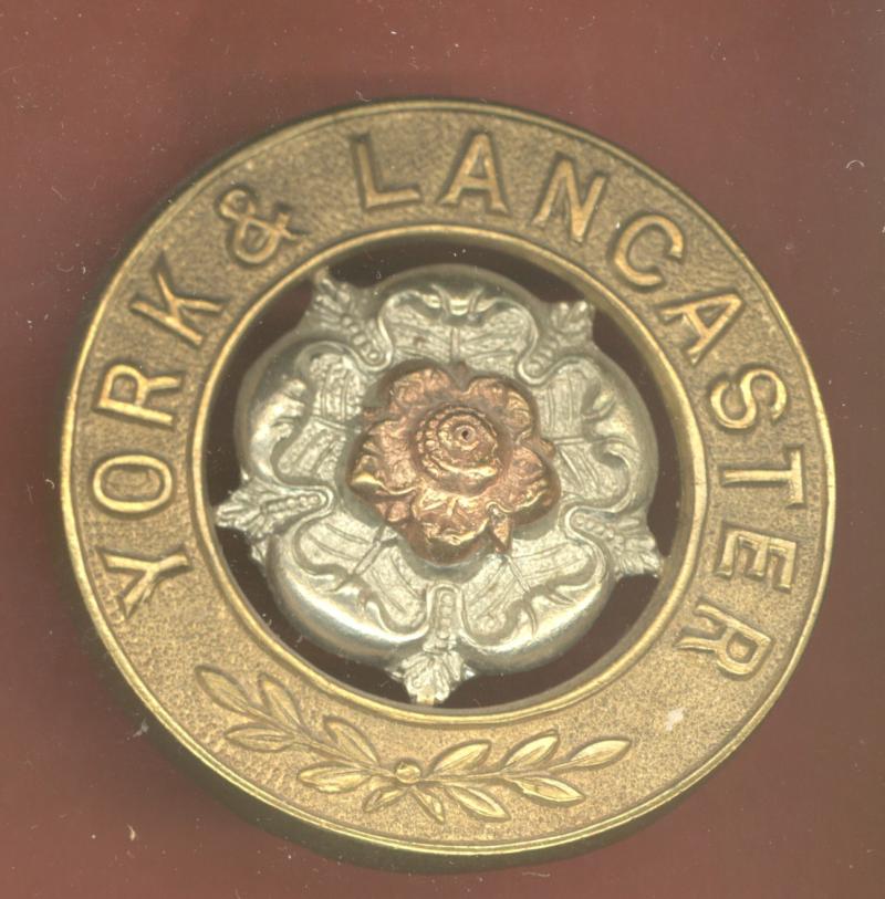 The York & Lancaster Regiment Victorian helmet plate centre
