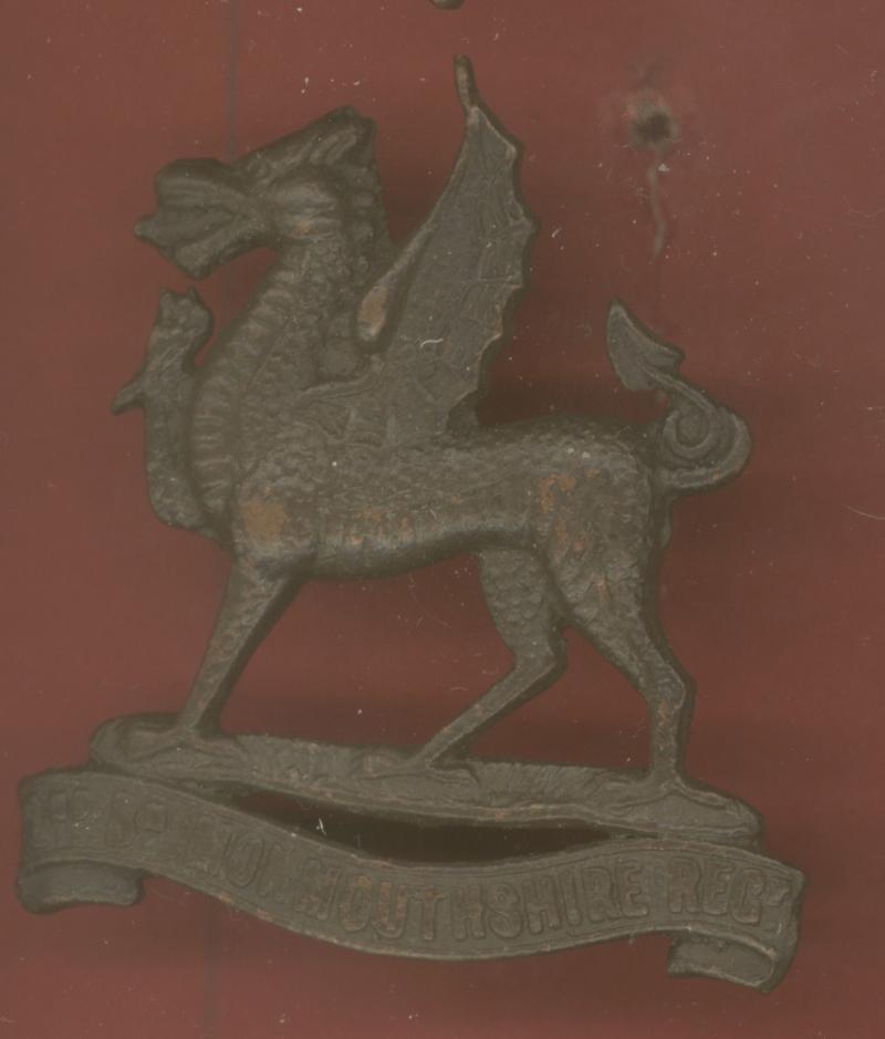Welsh. 2nd Bn. Monmouthshire Regiment Officer OSD cap badge