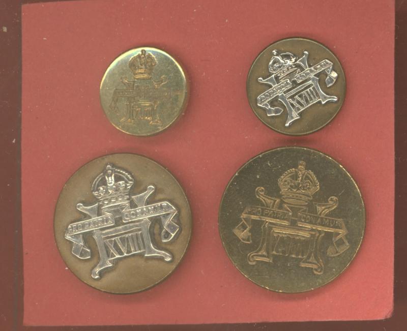 18th Hussars Officer's mess dress buttons