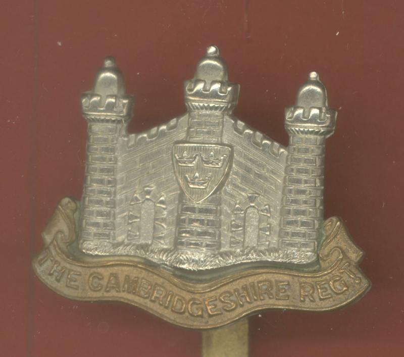 The Cambridgeshire Regiment WW1 OR's cap badge