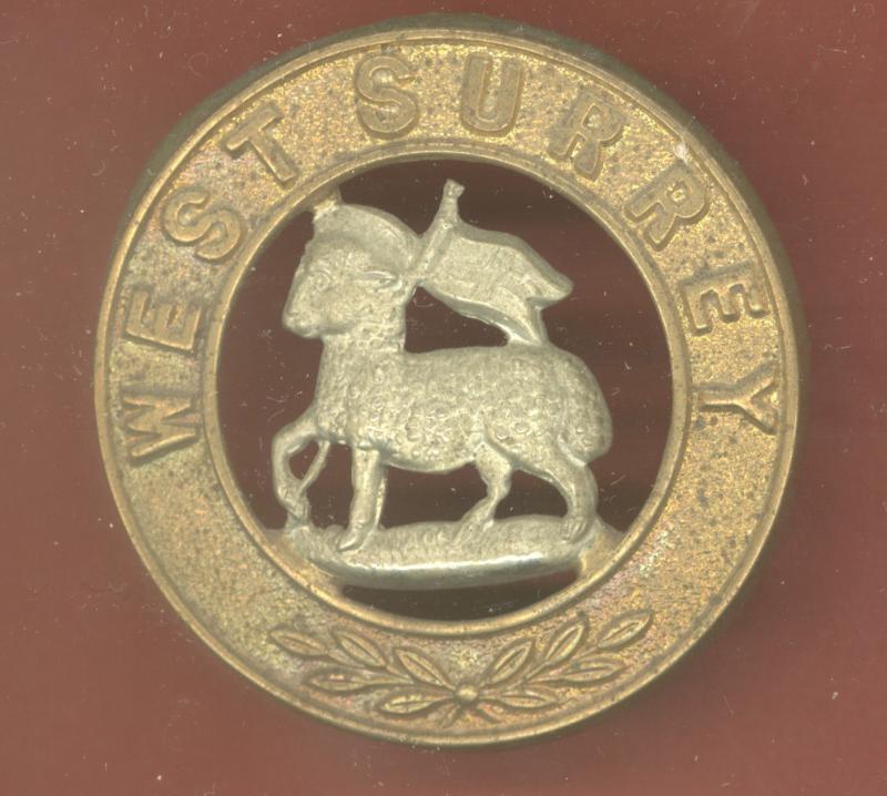 The West Surrey Regiment Victorian helmet plate centre