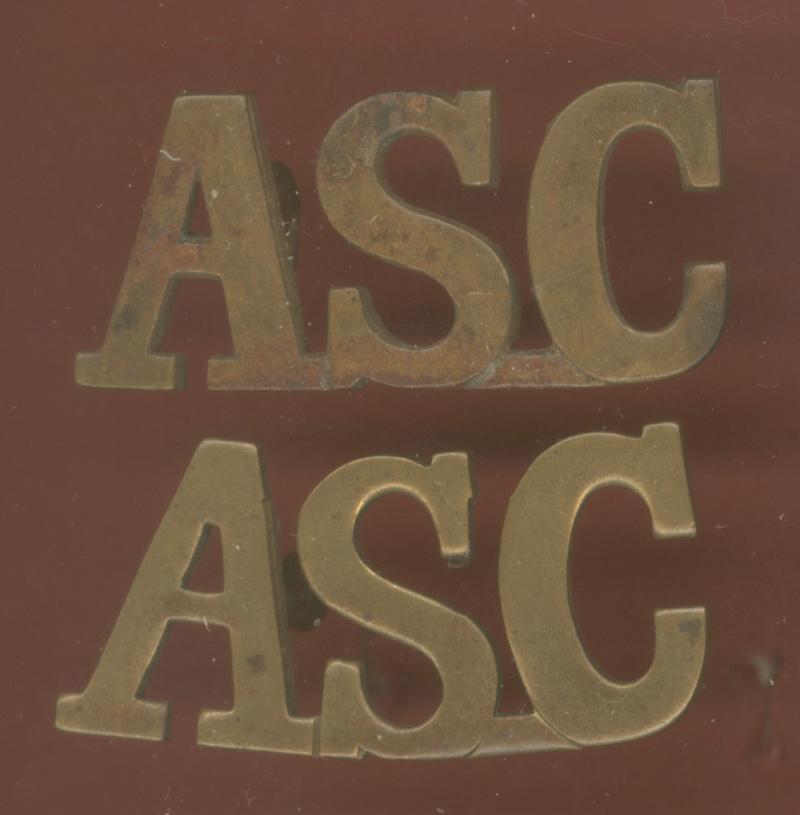 A.S.C. Army Service Corps WW1 shoulder titles