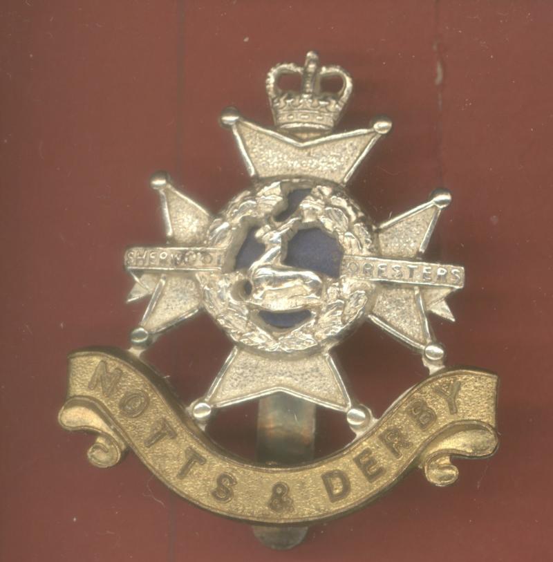 The Sherwood Foresters Notts & Derby Regt. EIIR Officer's  cap badge