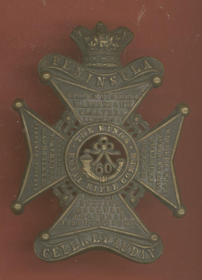 60th of Foot Kings Royal Rifle Corps Victorian glengarry badge