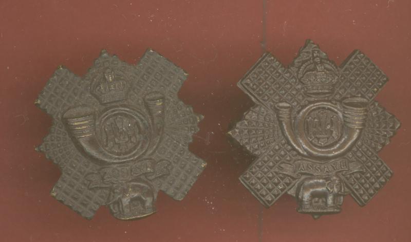 Highland Light Infantry WW1 Officer's OSD collar badges