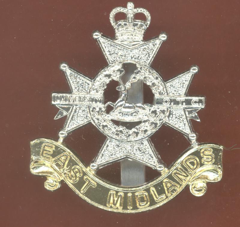 East Midlands University OTC staybright cap badge