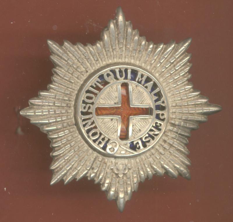 Coldstream Guards Warrant Officer's forage cap badge