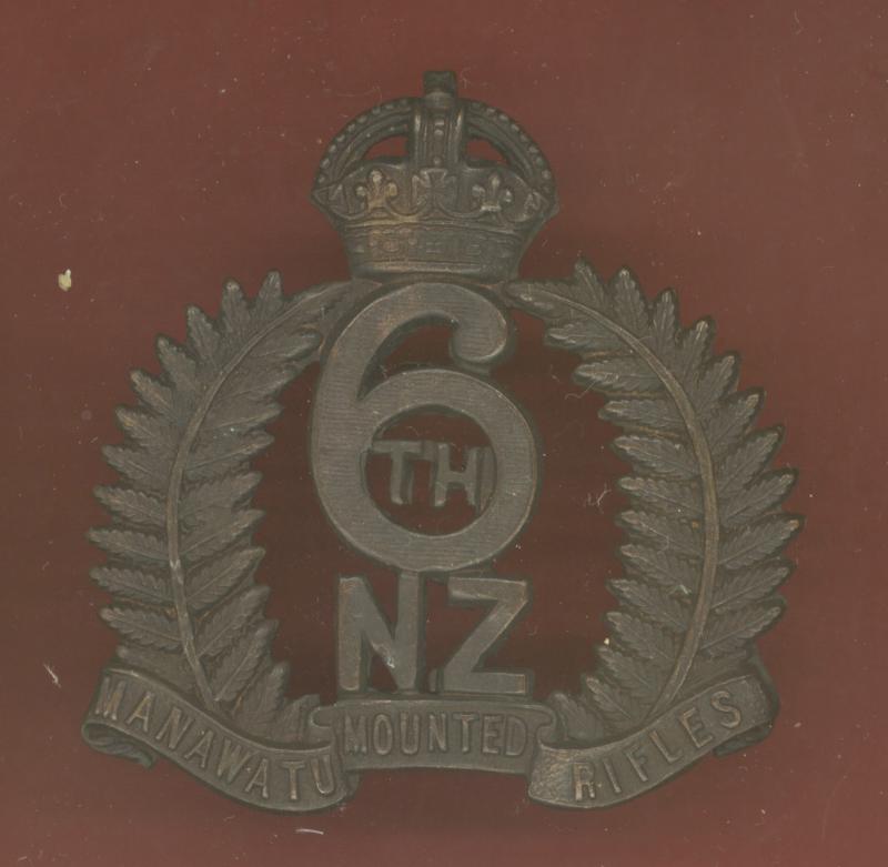 New Zealand 6th Manawatu Mounted Rifles cap badge
