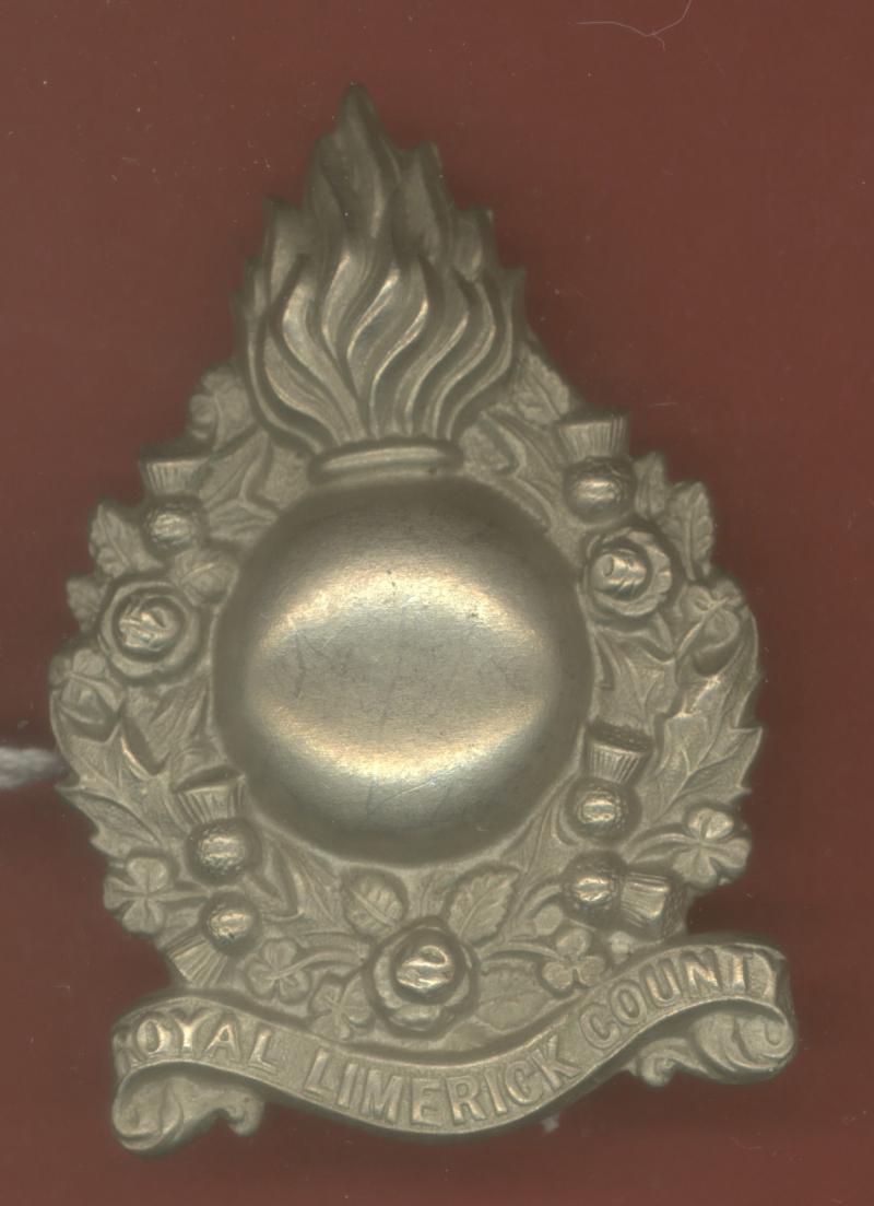 Irish Royal Limerick County Militia Victorian OR's glengarry badge