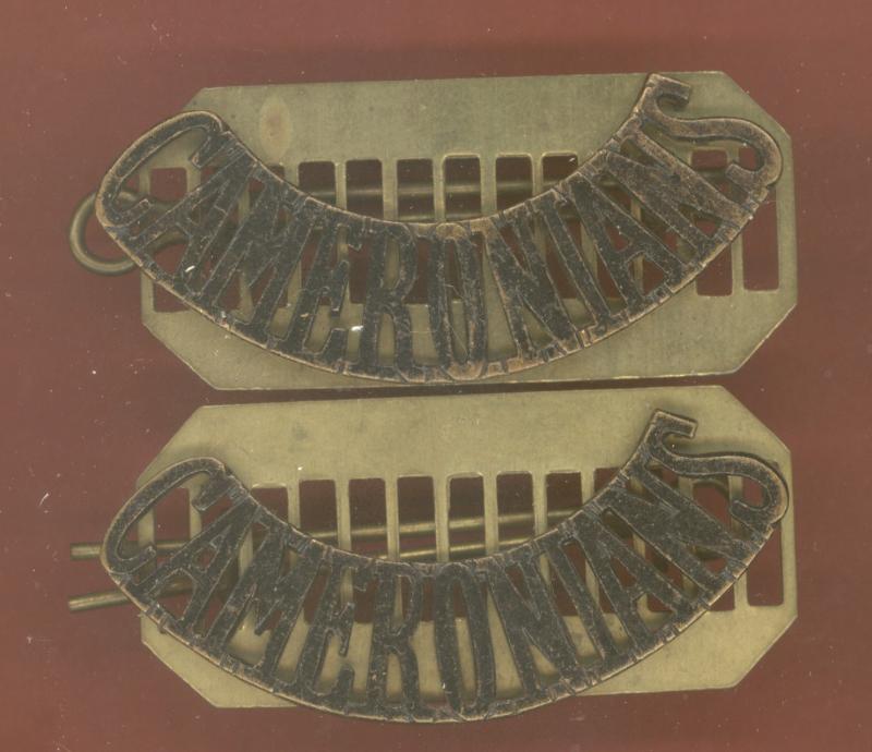 Cameronians Scottish Rifles WW2 shoulder titles