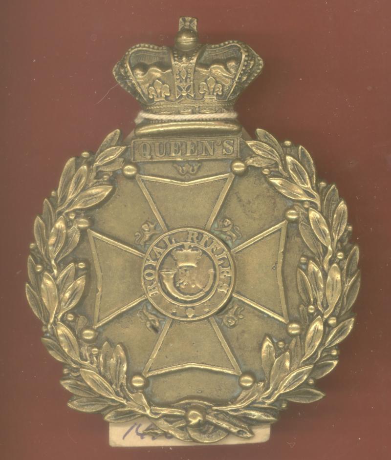 Irish Antrim Militia Queen's Royal Rifles Victorian shoulder belt plate