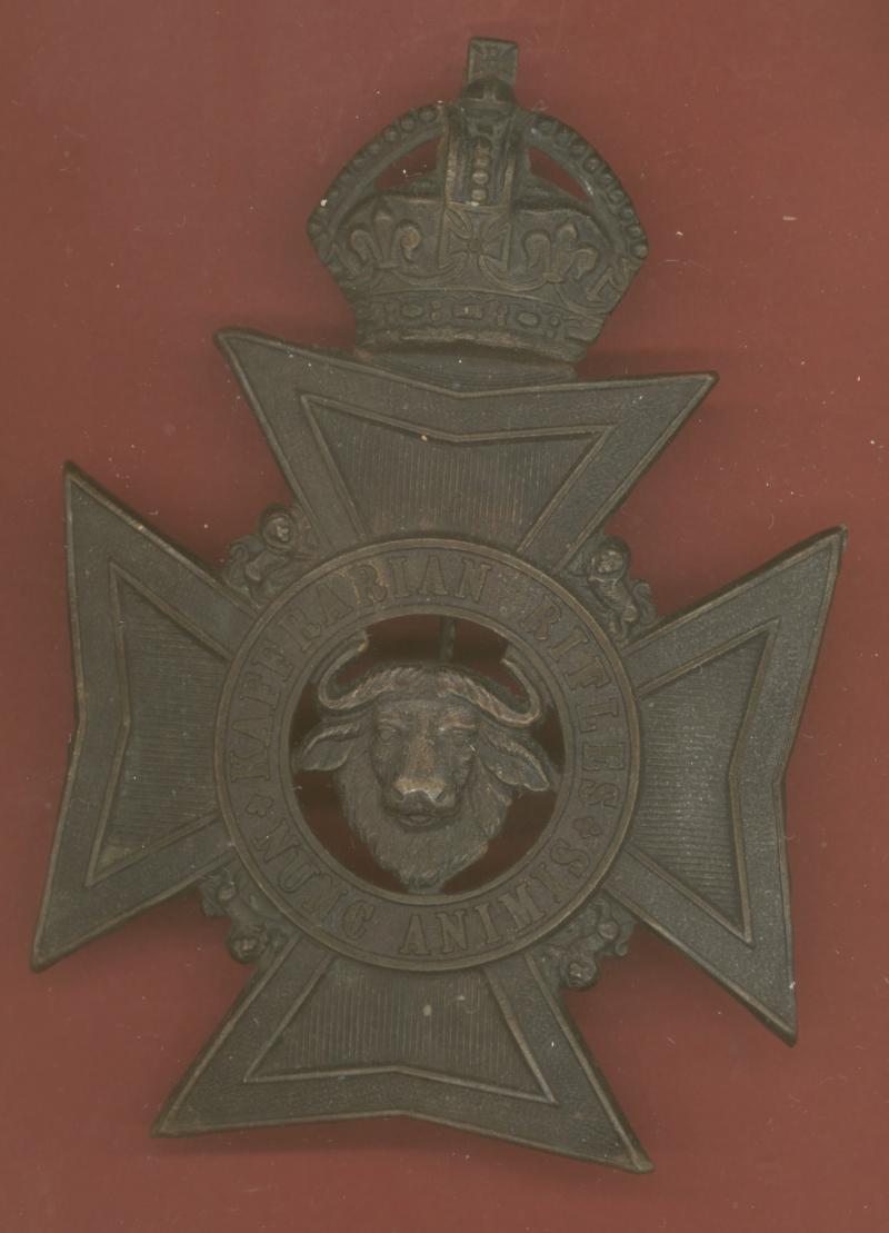 South African; Kaffrarian Rifles Edwardian helmet plate