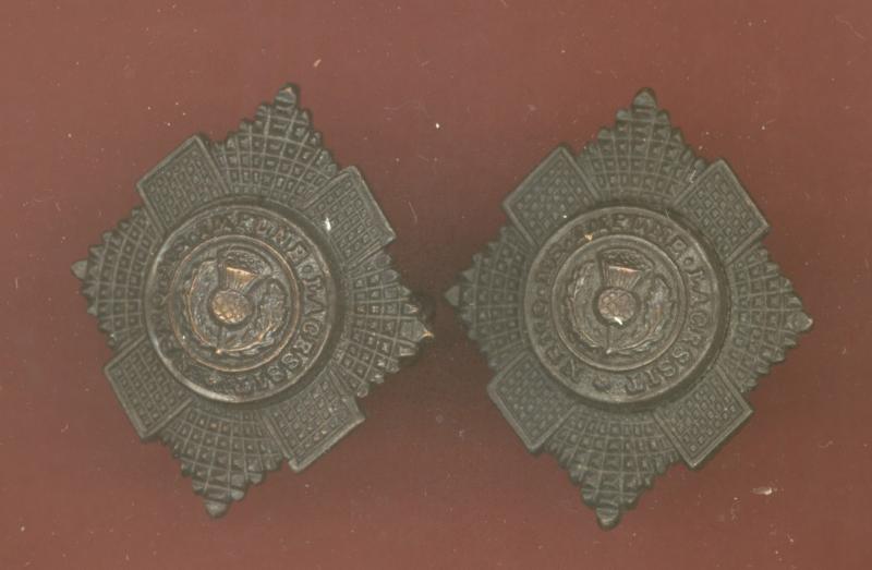 Scottish The Royal Scots Officer's OSD collar badges