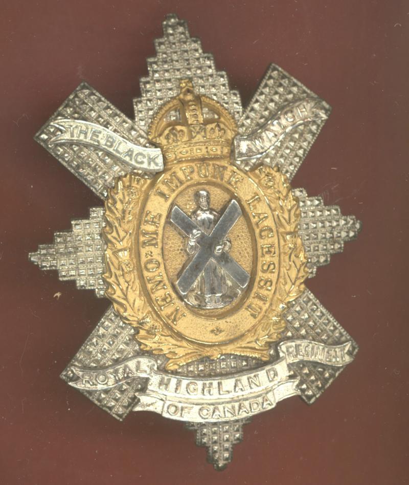 Canadian  Black Watch (Royal Highland Regiment of Canada) WW2 Officer glengarry badge