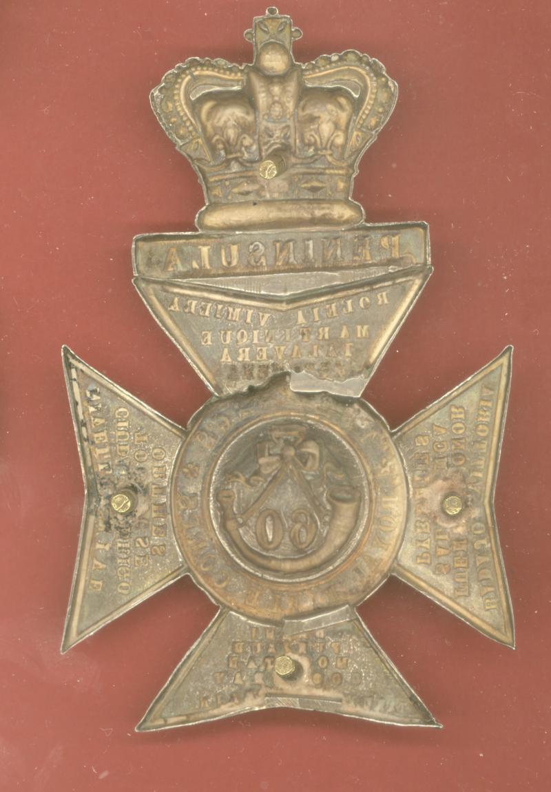 60th. Regiment of Foot King's Royal Rifle Corps Victorian Officer pouch belt plate