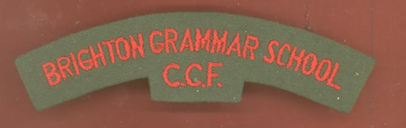 BRIGHTON GRAMMAR SCHOOL / C.C.F. cloth title