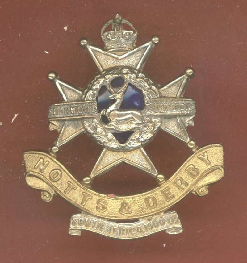 VB The Sherwood Foresters Notts & Derby Regt. Officer's cap badge