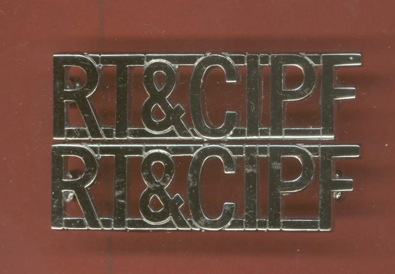 R.T.&C.I.P.F. Royal Turks and Caicos Islands Police Force shoulder titles