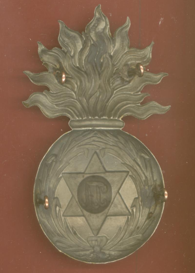 British Colonial Trinidad Artillery Volunteers Victorian helmet plate