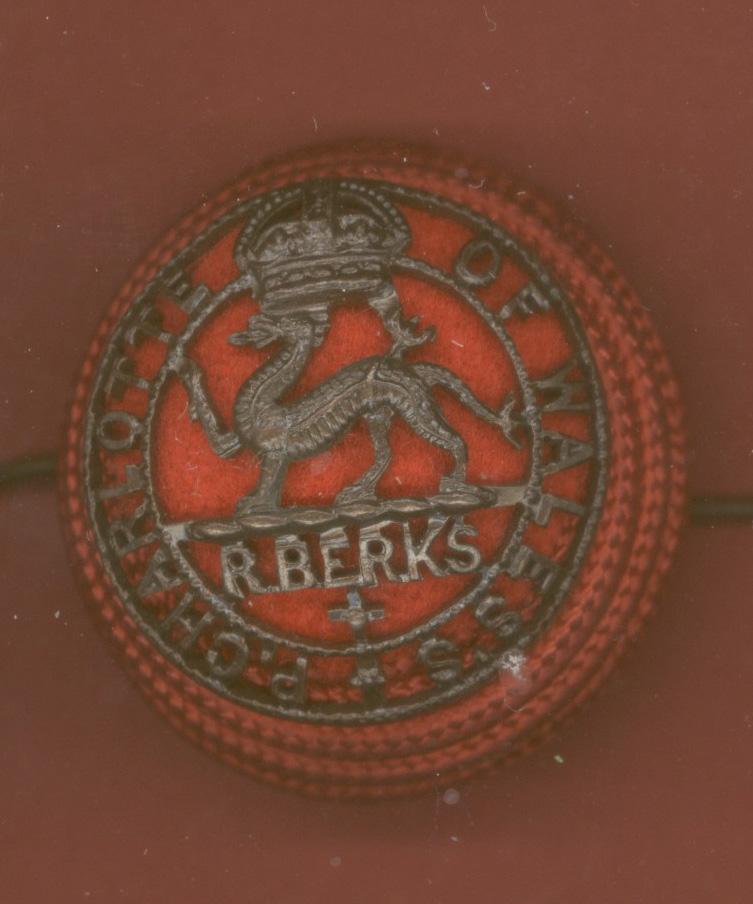 Royal Berkshire Regt. Princess Charlotte of Wales's Officer's boss badge