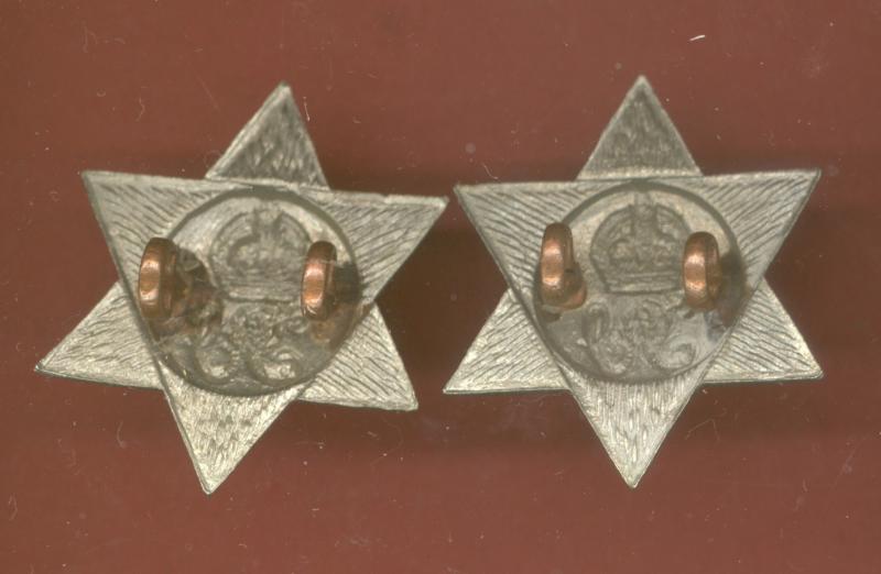 British Colonial Trinidad Volunteers Edwardian collar badges