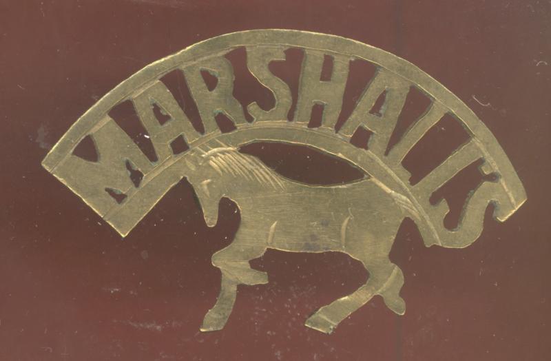 South African Marshall's Horse sheet brass Boer War slouch hat badge