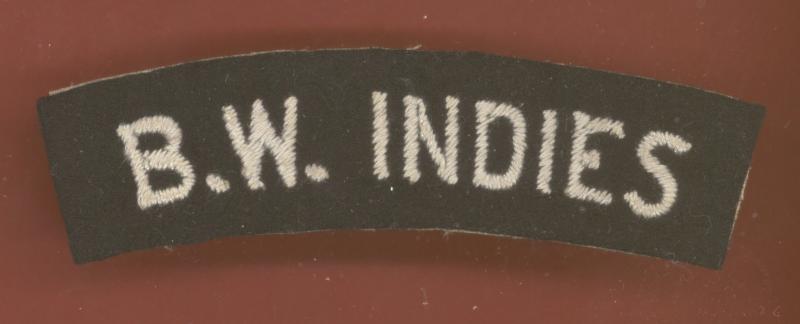 B.W. INDIES Royal Air Force WW2 cloth shoulder title