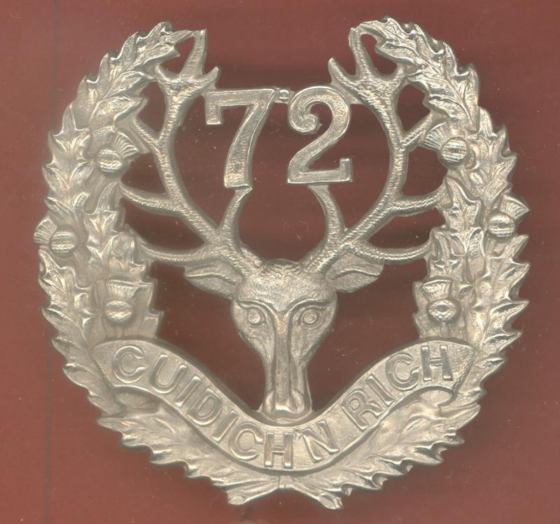 Canadian 72nd Bn. Seaforth Highlanders of Canada WW1 CEF glengarry badge