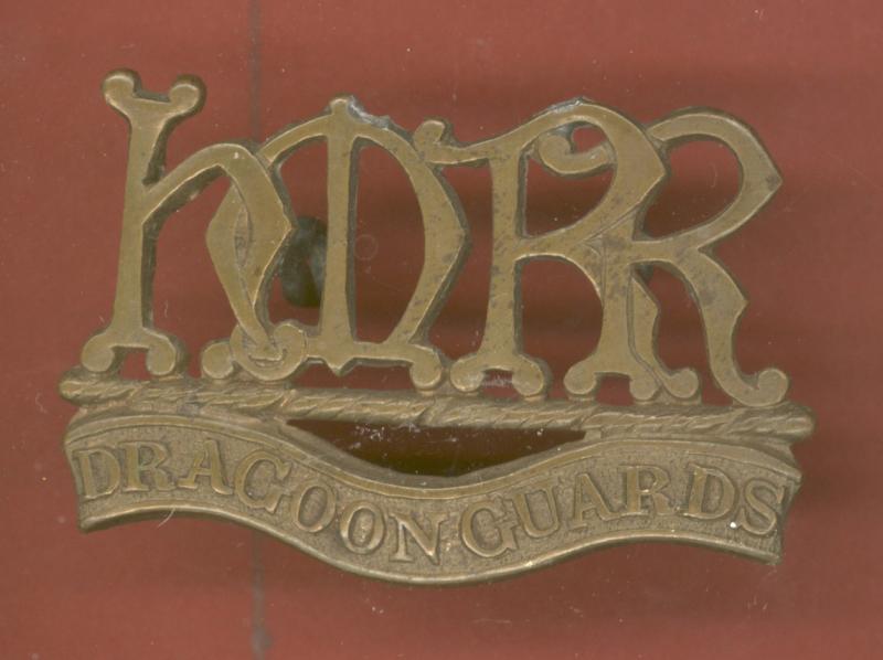 Boer War H.M.R.R. / DRAGOON GUARDS OR's collar / shoulder title