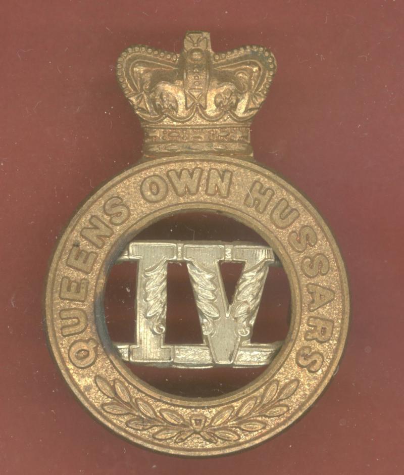 4th Queen's Own Hussars Victorian OR's cap badge